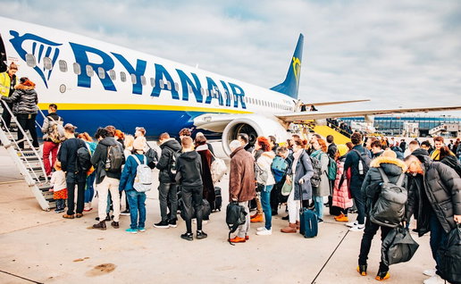 Ryanair flight at Vienna.