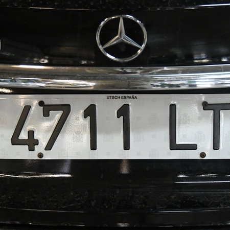 Part of a Spanish car license plate