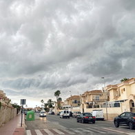 Storm clouds gather over Alicante.