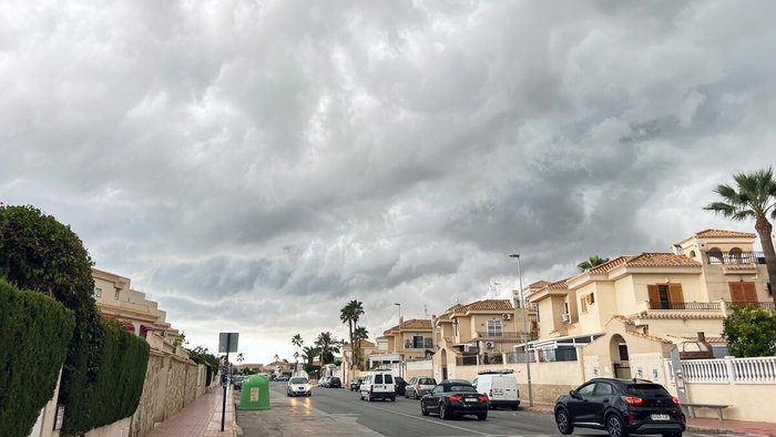 Storm clouds gather over Alicante.