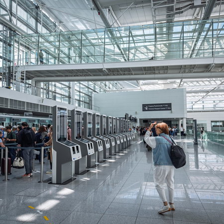 EES scanners at an airport