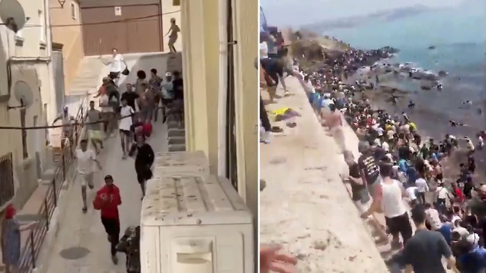 Hoards of young men run amok in Ceuta.