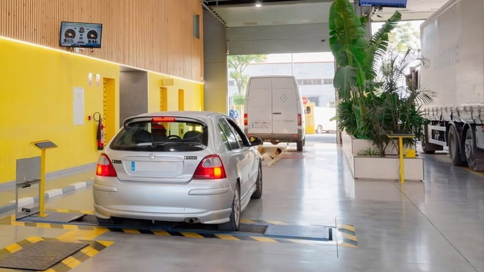 Vehicles Going through the ITV roadworthiness test.