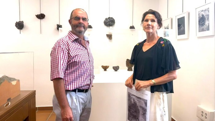 Councillor Fran Jerez with local artist Jessica Persson.