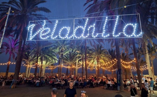 Traditional beach party in Torremolinos.