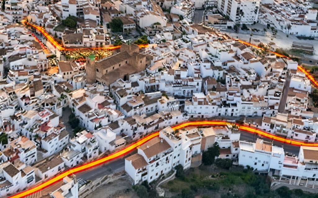 Torrox turns Spanish flag into giant show of local pride