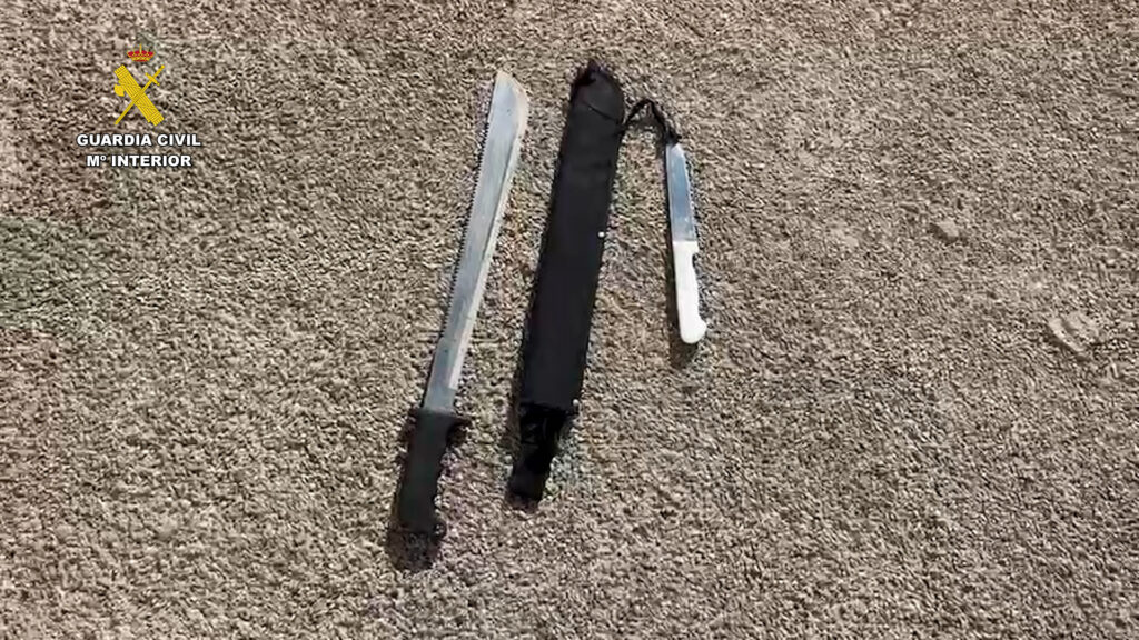 Weapons used against migrants while in the boats.