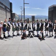 Sur Pipes Band dance around the Claymore.