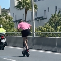 Scooter going at over 100 kph.