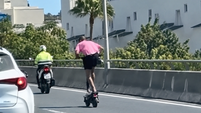 Scooter going at over 100 kph.