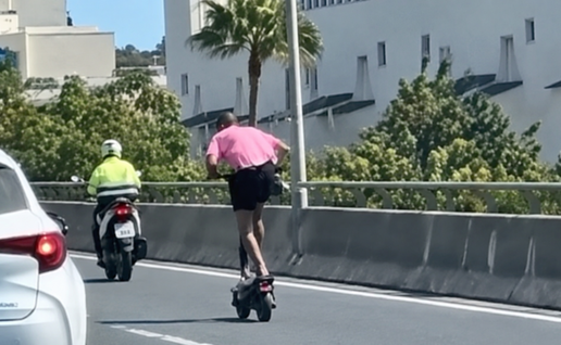 Scooter going at over 100 kph.