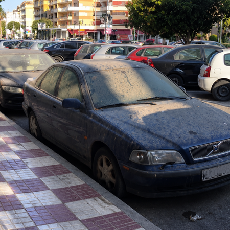 Abandoned car for 3 months on the streets of Marbella.