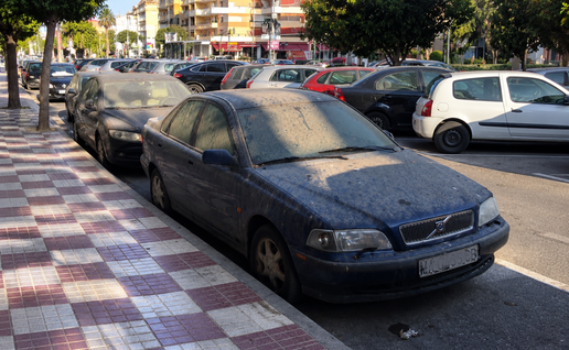 Abandoned car for 3 months on the streets of Marbella.