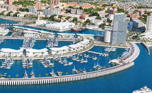 Concept image of new Bajadilla marina.
