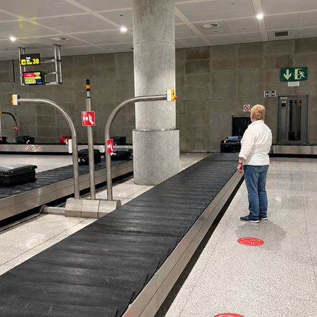 Dread when the suitcase doesn't show up.