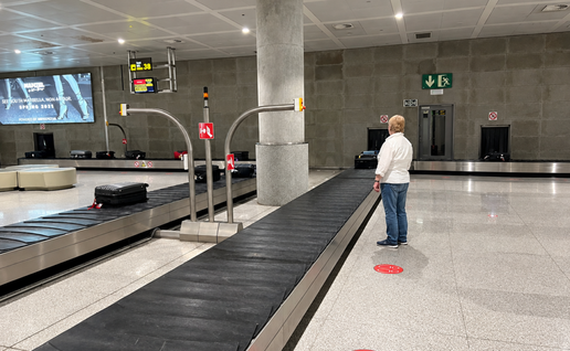 Dread when the suitcase doesn't show up.