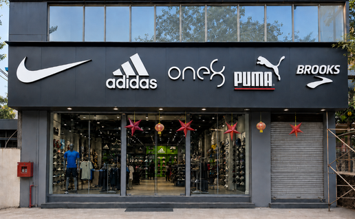 Outside view of store for sports companies