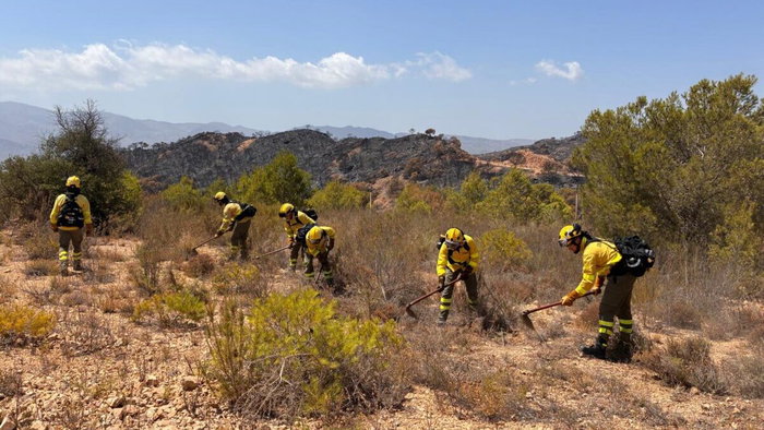 Plan INFOCA fire teams armed with little more than shovels.