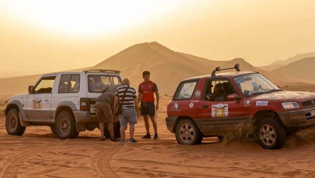 Second-hand glasses and fresh sight, Oasis Raid rally sets off from Estepona to Morocco with a mission