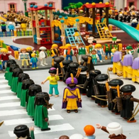 Playmobil exhibition representing the iconic Moors y Christians festival