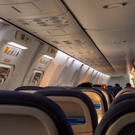Inside of a Fly Dubai aircraft