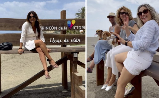 Nuria Rodriguez's giant wooden benches.
