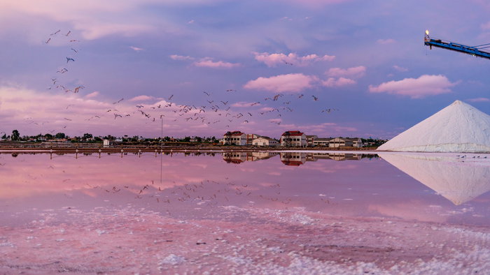 Torrevieja prepares to harvest 500,000 tonnes of salt from famous pink lagoon.