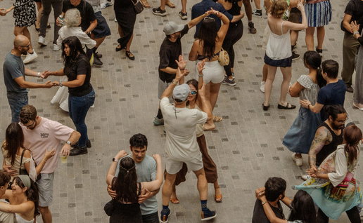 People dancing.
