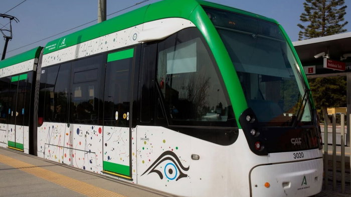 Malaga Metro train.