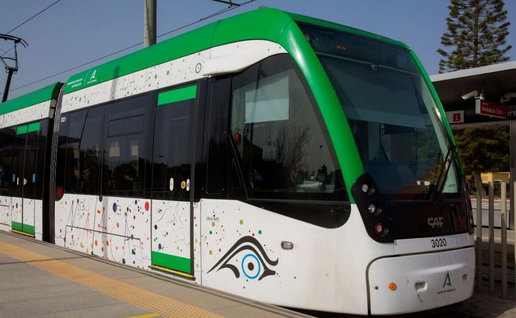 Malaga Metro train.