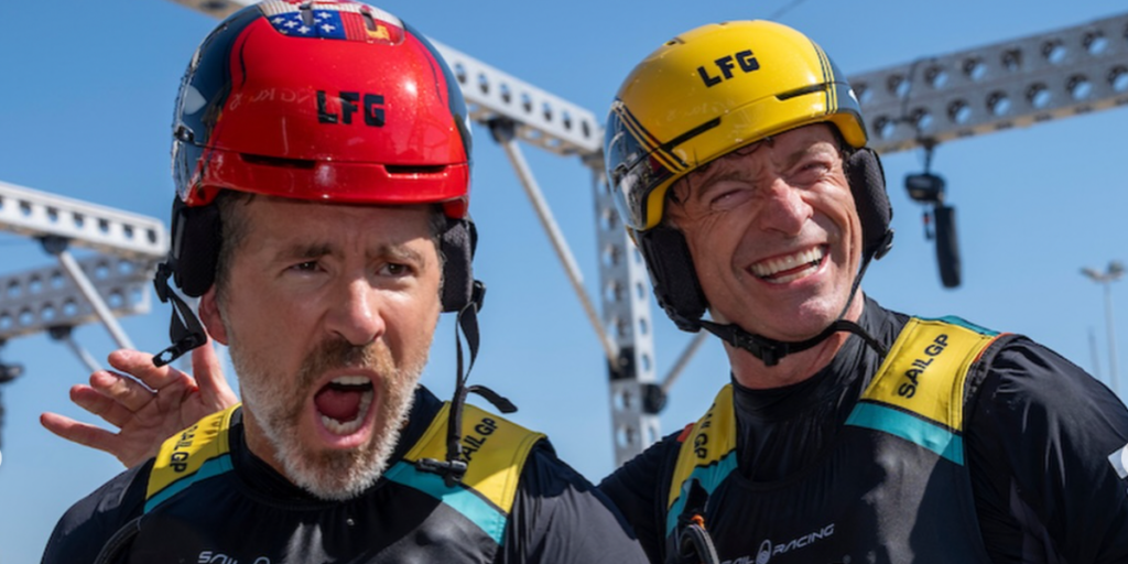 Hollywood icons Hugh Jackman and Ryan Reynolds race across Spain’s waters