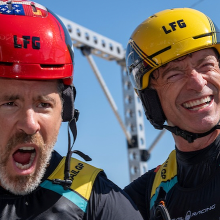 Ryan Reynolds and Hugh Jackman bring Hollywood rivalry to Valencia SailGP