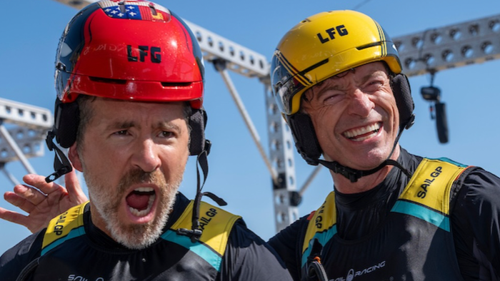Ryan Reynolds and Hugh Jackman bring Hollywood rivalry to Valencia SailGP