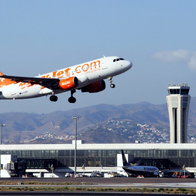 Easyjet Airbus taking off from Malaga.