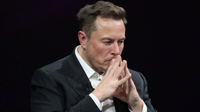 A pensive Elon Musk