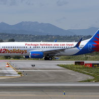 Jet2 arriving to Malaga.
