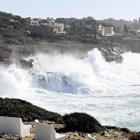 Storms hit Santa Ponsa, Mallorca.