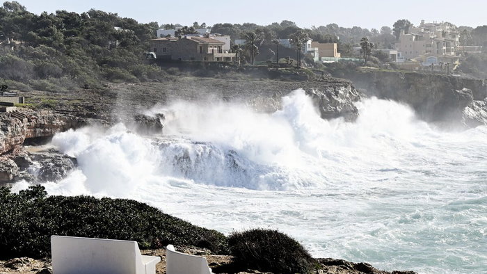 Storms hit Santa Ponsa, Mallorca.