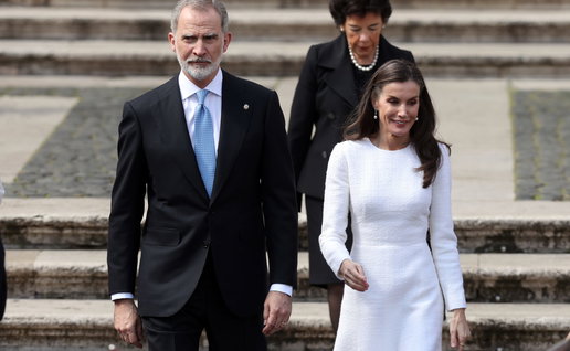 King Felipe VI of Spain with his wife Queen Letizia