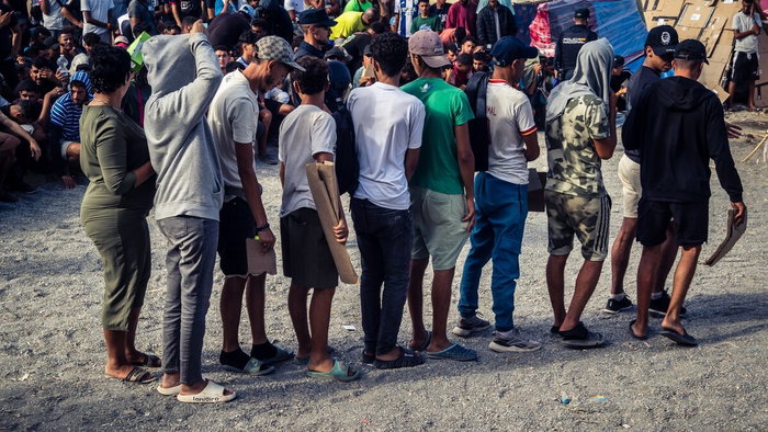 Young migrants on Ceuta beaches.