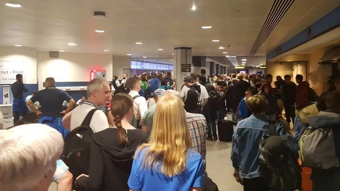 queues at Manchester Airport