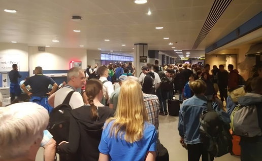 queues at Manchester Airport