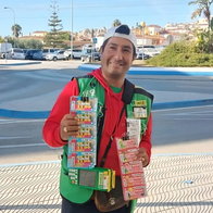 Juan Carlos Zalazar, regular ONCE ticket seller.