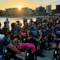 100s take up spinning for charity.