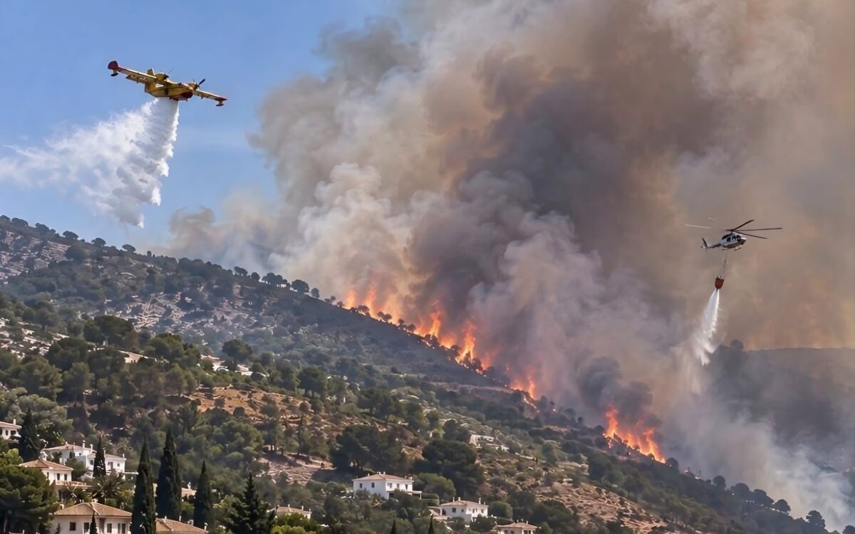 UPDATE: Der Waldbrand in Benahavis ist weiterhin aktiv. 50 Anwohner wurden ...