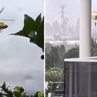 helicopter rescues in Oliva.