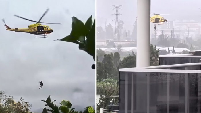 helicopter rescues in Oliva.