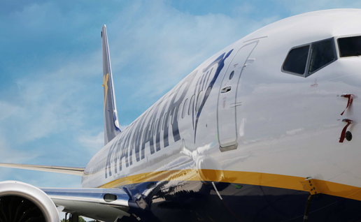 A Ryanair plane.