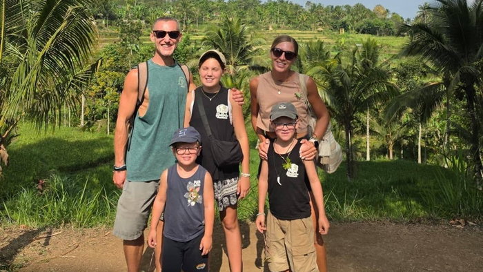 Woolridge family in Indonesia.