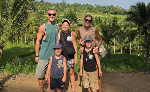 Woolridge family in Indonesia.